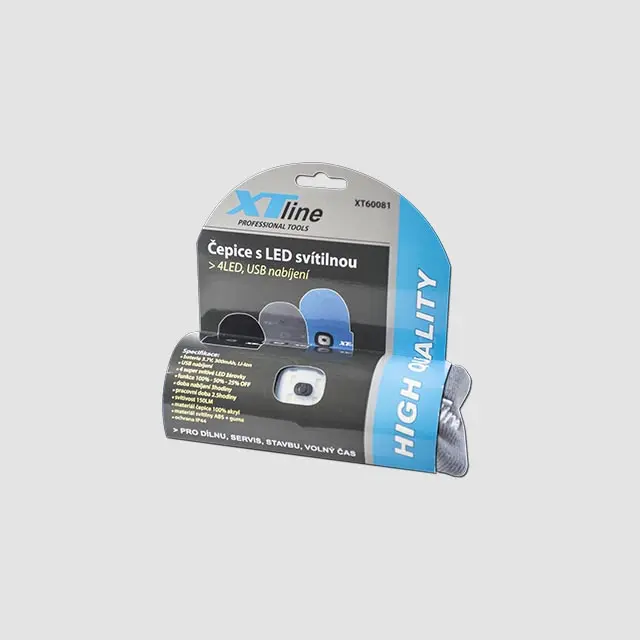 Čepice se svítilnou s logem XTLINE | šedá