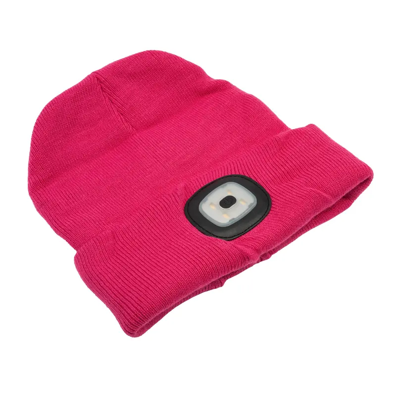 Čepice se svítilnou | růžová