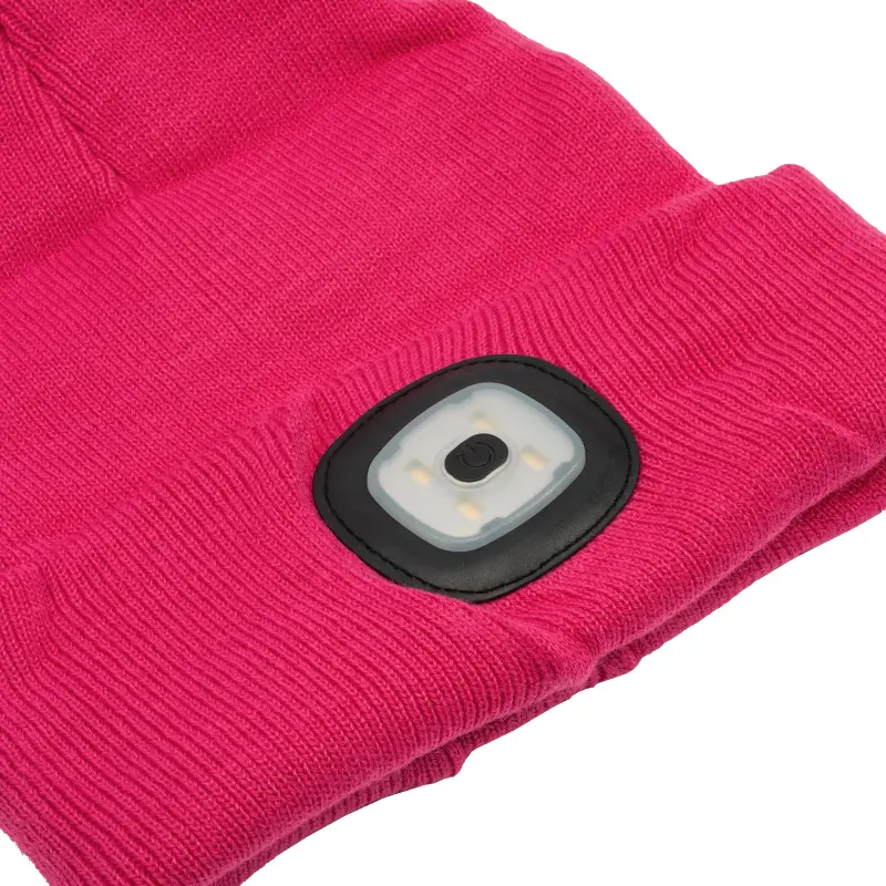 Čepice se svítilnou | růžová