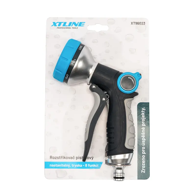 Rozstřikovač pistolový kovový 8 funkcí