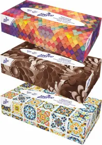 Linteo 2vrstvé papírové kapesníky, box 100 ks