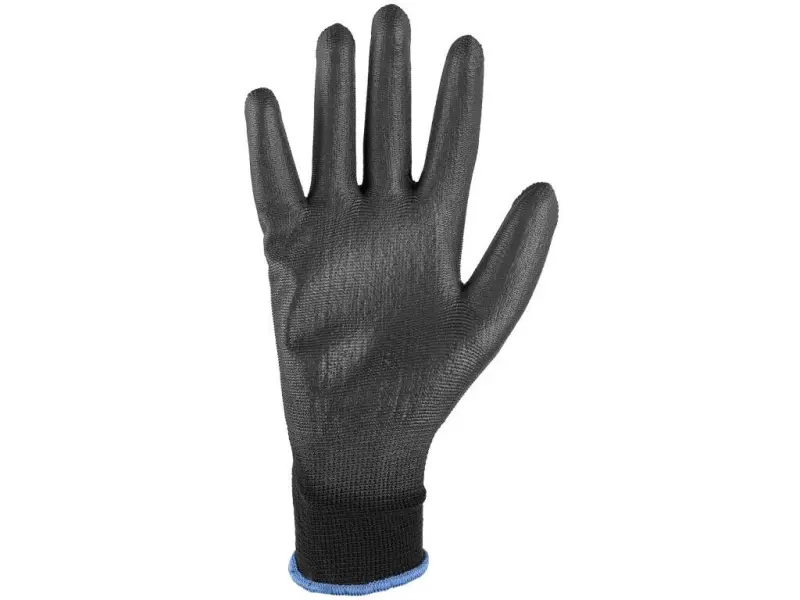 Rukavice CXS BRITA BLACK, máčené v polyuretanu, vel. 11