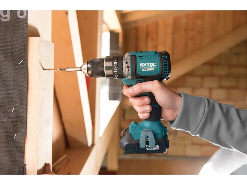 vrtací šroubovák aku s příklepem SHARE20V, BRUSHLESS, 20V Li-ion, 2Ah